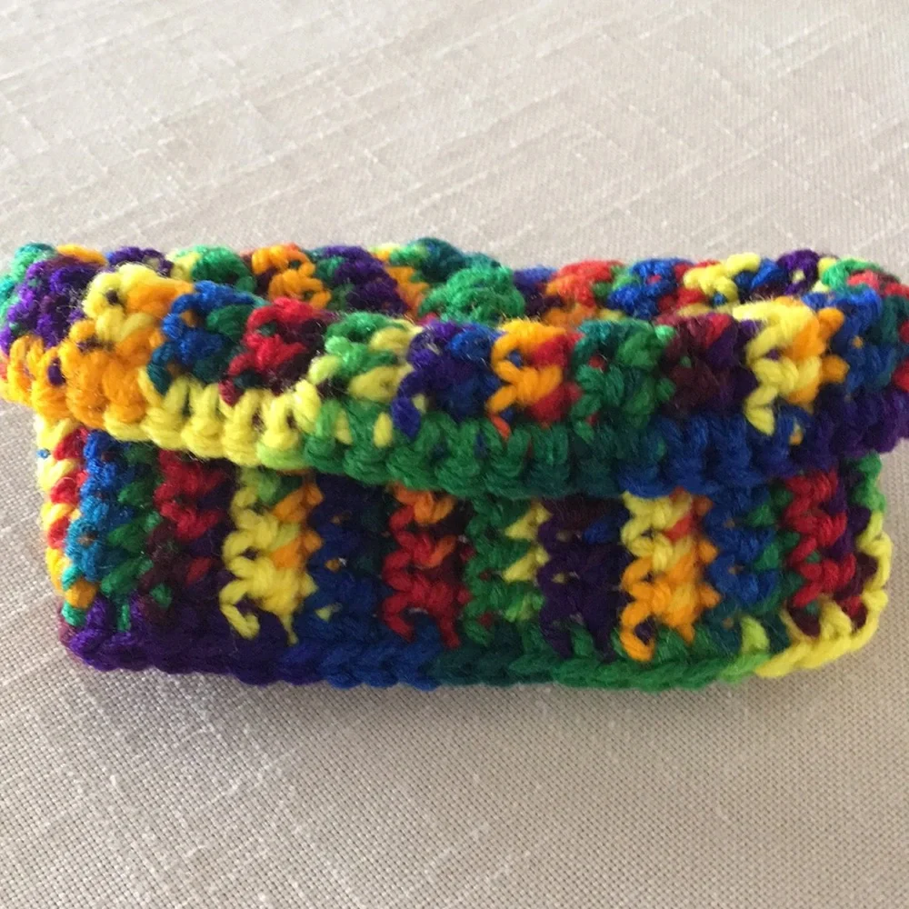 HAND CRAFTED Small Pet Cowl Crochet Colorful